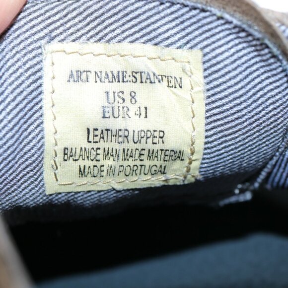 BullBoxer Mens Stanten Oxford Size 8 Gray Textured Leather Plain Toe Dress Shoe - Picture 12 of 12